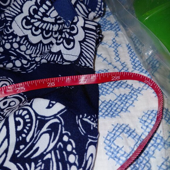 ana blue and white tunic blouse medallion print 3X - Picture 9 of 11